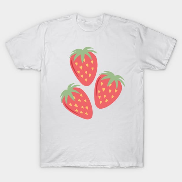 Cute strawberries w/ hearts T-Shirt by anrockhi